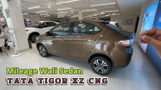 TATA TIGOR XZ CNG 2024  2nd Top Model me Features Bhi  Mileage Bhi  Boot me Space Bhi [upl. by Ajam177]