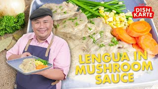 Lengua in Mushroom Sauce  SIMPOL  CHEF TATUNG [upl. by Anaahs]