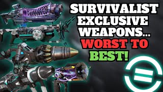 Every Survivalist EXCLUSIVE Weapon In Killing Floor 2 From Worst To Best [upl. by Mcmahon]