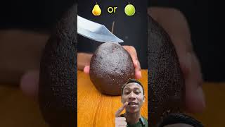 Pear 🍐 Or Guava ❓ fruit funny satisfying food greenscreen [upl. by Medovich]