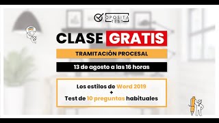 📚 Clase gratis Tramitación 👉 Los estilos de Word 2019  preguntas habituales [upl. by Anaiad]