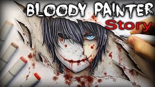 Bloody Painter STORY  Drawing  Creepypasta DeluCat [upl. by Baskett]