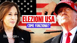 Elezioni USA 2024 come funziona il sistema elettorale americano e come si vota il Presidente [upl. by Enilegnave]