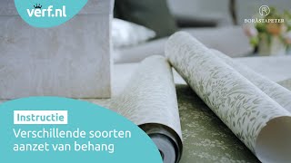 Verschillende soorten aanzet van behang  Behang instructies  Verfnl [upl. by Novyert]