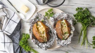 How To Make Oven Baked Potatoes In Foil [upl. by Ehcrop785]