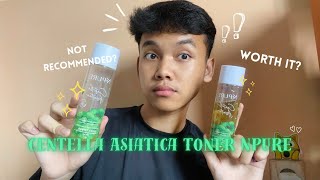 HONEST REVIEW MY CENTELLA ASIATICA TONER BY NPURE [upl. by Tiemroth]