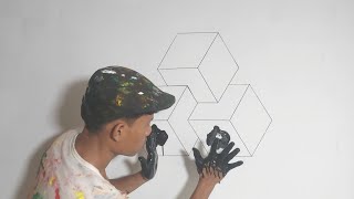 3D WALL PAINTING DESIGN IDEAS ‼️ HOW TO PAINTING WAll [upl. by Reine]