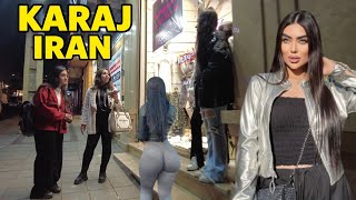 IRAN 2024  Street Style of Iranian Girls and Boys  Karaj City Nights [upl. by Nelehyram]