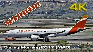 Spring Morning at Madrid Barajas Airport 20174K [upl. by Aramot]