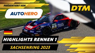 DTM Highlights vom Sachsenring präsentiert von Autohero  DTM 2023 [upl. by Delorenzo]