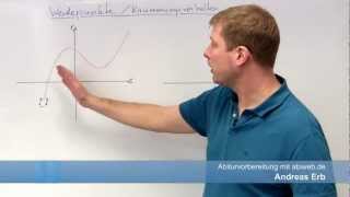 Wendepunkte und Krümmungsverhalten  Mathematik Abituraufgabe Analysis [upl. by Eicram126]