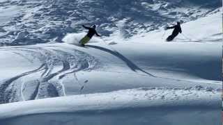 MONOSKI Descente en monoski de la face nord du Mont Joly [upl. by Koslo327]