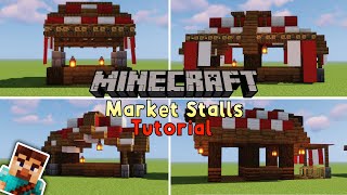 Minecraft Tutorial  Market Stalls [upl. by Yuht]