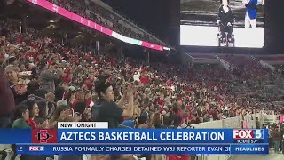 Aztecs Basketball Celebration [upl. by Ahtamat]