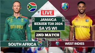 South Africa vs West Indies  2nd T20 Match Live Scores SA vs WI Live Commentary WI BAT [upl. by Bilak]