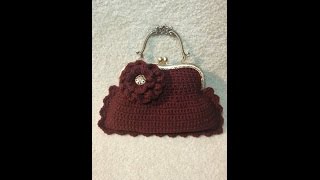 How to Crochet a Purse with a Clasp Pattern Tutorial  Night on the Town [upl. by Searcy]