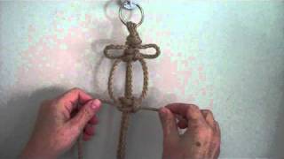 Making a Square Knot Picot from MacrameForFuncom [upl. by Courtund]