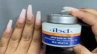 How I use Ibd gel with Nail forms amp Nail Tips Ft Kiara Sky Valentino Beauty Pure Young Nails 2021 [upl. by Nahsab353]