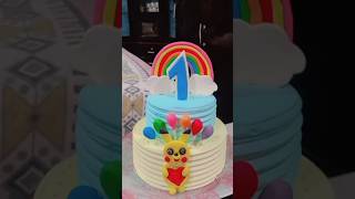 Fondant cake decoration cake flowersFondant characterbutterflyrainbow zabis kitchen clouds [upl. by Haimarej]