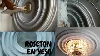 Roseton en yeso para decorar tus lamparas [upl. by Ikim165]