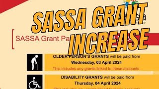 Breaking News SASSA Grants Increase for April 2024 Good News for Recipients [upl. by Chaddy477]