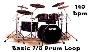 Basic 78 Drum Loop 140 bpm [upl. by Fenner]