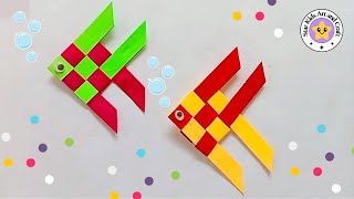 How To Make Fish🐟Paper StripsEasyTutorialstarkidsartcraft8261 [upl. by Novyat]