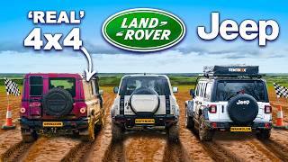 Jeep v Land Rover v INEOS EXTREME mud testing [upl. by Aneekat307]