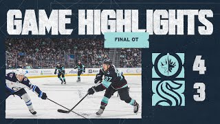 Seattle Kraken vs Winnipeg Jets  1024 Game Highlights [upl. by Aleahpar]