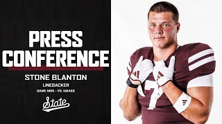 FOOTBALL  Stone Blanton  Game Nine Press Conference [upl. by Litt]