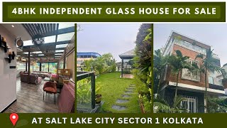 4BHK 25 Kotha Independent House For Sale  Salt Lake City Sector 1  Glass House  Terrace Garden [upl. by Eeladnerb607]