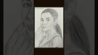 sehnaazgill sketch drawing sketch punjab ki katrina kaif art [upl. by Sellma]