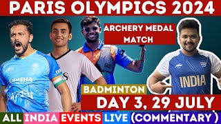 🔴Day 3  Paris Olympics 2024  Shooting amp Archery Medal Matches  Olympics 2024 Live paris2024 [upl. by Airdua862]