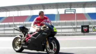 Troy Bayliss takes to the track on the 1098 [upl. by Robinett338]