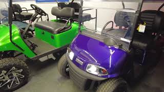 2018 EZGO RXV ELITE PURPLE GOLF CART Lake Erie Golf Cars [upl. by Adleme761]