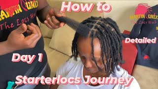 Perfect Starter Locs Tutorial  Interlocking amp Instant Crochet Method [upl. by Naget228]