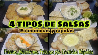 🔴 SALSAS para Pasapalos o Pasabocas económicas y fáciles Salsas para fiestas frituras comida rápida [upl. by Mailliwnhoj]