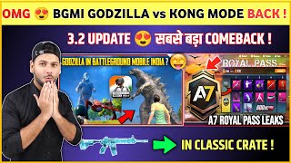 OMG 🔴 Bgmi Godzilla Mode Back  A7 Royal Pass  M4 Glacier in Bgmi  Bgmi  Pubg 32 Update [upl. by Hacim502]