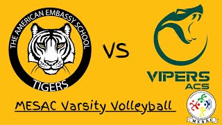 AES vs ACS MESAC Varsity Volleyball [upl. by Raffarty]