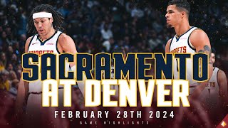 Denver Nuggets vs Sacramento Kings Full Game Highlights 🎥 [upl. by Nemrac550]