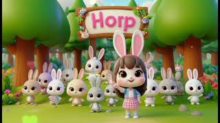 Hop Little Bunny Hop Hop kids Music Song [upl. by Kenward]