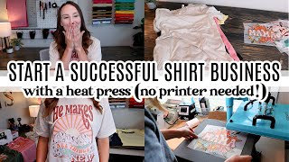 Start A Shirt Business at Home With Only a Heat Press Investment Profit EVERYTHING Needed [upl. by Collette]