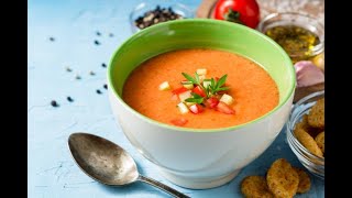 Traditional Gazpacho Recipe cooking food shorts [upl. by Caravette]