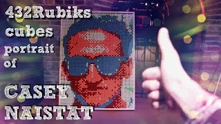 Casey Neistat made of 432 Rubiks cubes [upl. by Ollehto]