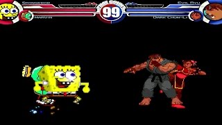 Spongebob amp Marvin vs Evil Ryu amp Dark Chun Li MUGEN Battle [upl. by Assiron898]