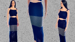 How To Crochet A Long Skirt  Simple amp Easy Step By Step TutorialPattern For Beginners [upl. by Lorraine449]