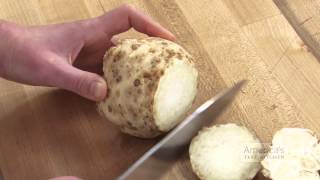 Super Quick Video Tips How to Peel and Prepare Turnips Parsnips and Celery Root [upl. by Linders]