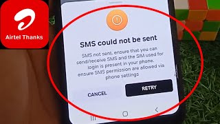 Fix SMS could not be sent airtel payment bank problem solve [upl. by Notyad287]