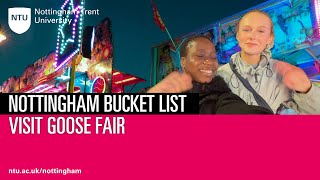 Visit Nottingham Goose Fair with us  Student Life at Nottingham Trent University [upl. by Bevis]