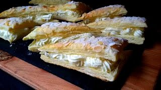 Pasteles de hojaldre con nata [upl. by Dorcy489]